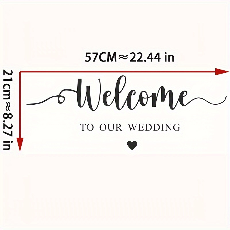 Wedding Stickers Welcome To Our Wedding Vinyl Decal - Temu