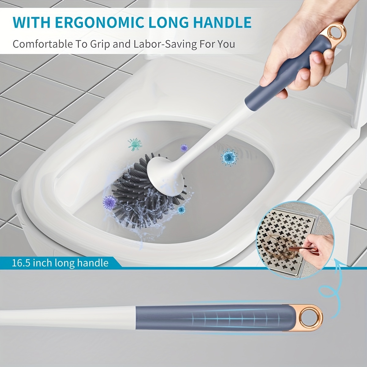 Bathroom Brushes For Cleaning Toilet Toilet Cleaner Brush Toilet Scrubber Bathroom  Brush Flexible Cleaning Brush With