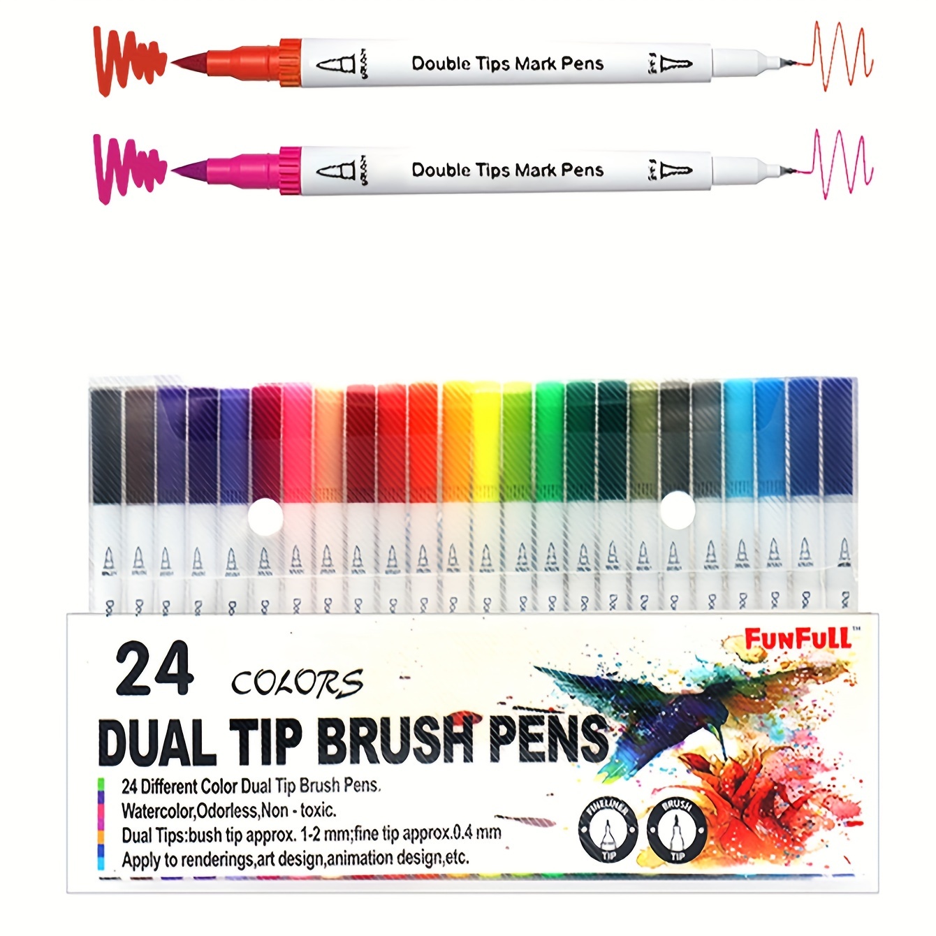 Nassau Fine Art Dual-tip Markers 24-set