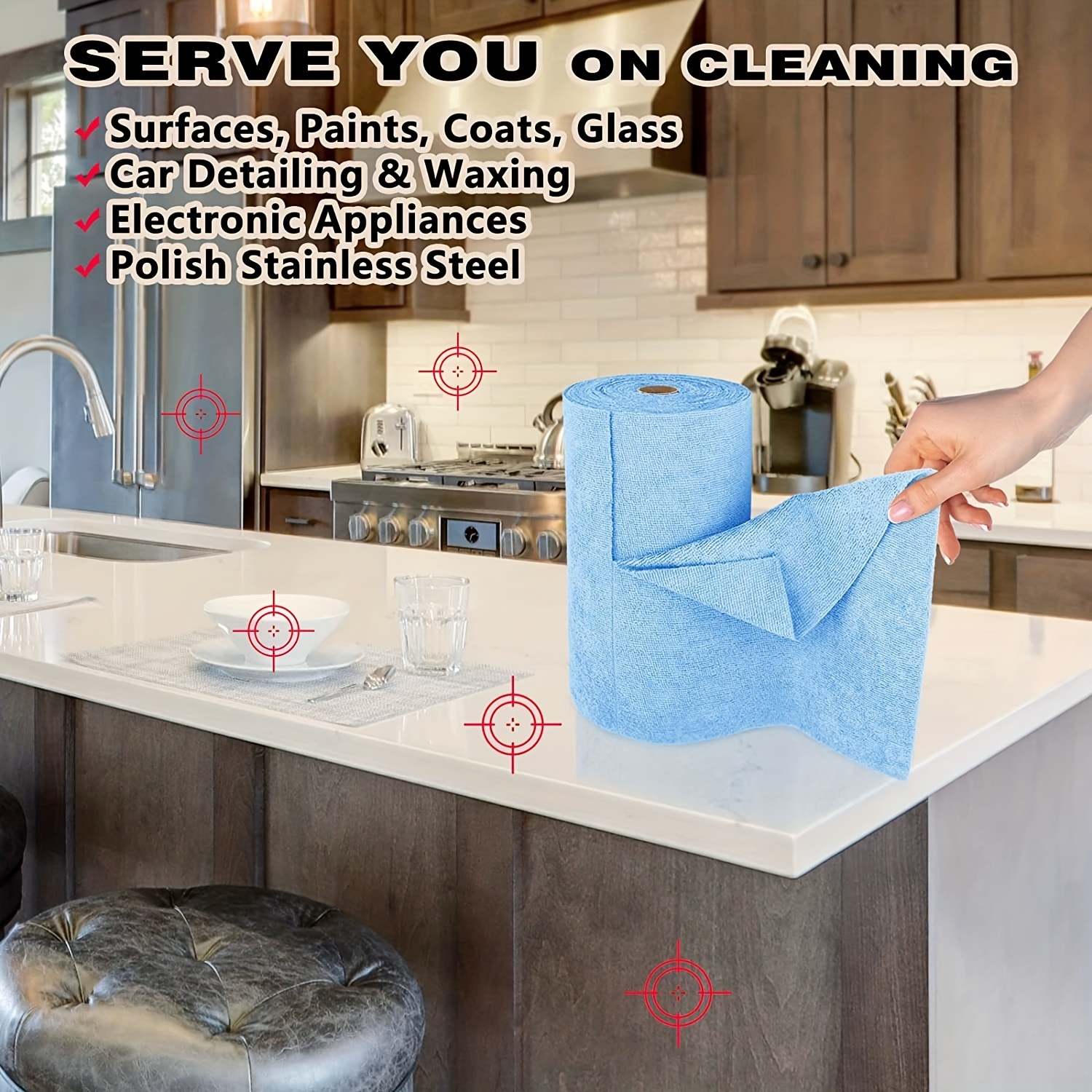 Kitchen Towel Microfiber Cloth Reusable Hand Towels Magic Cleaning