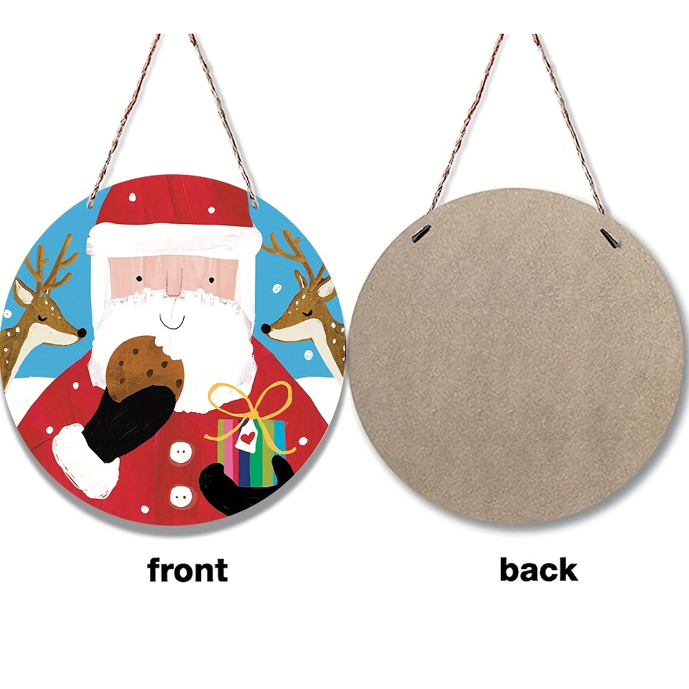 Trio De Placas Enfeite Natalino De Porta Ou Árvore De Natal Papai Noel Hou  Hou