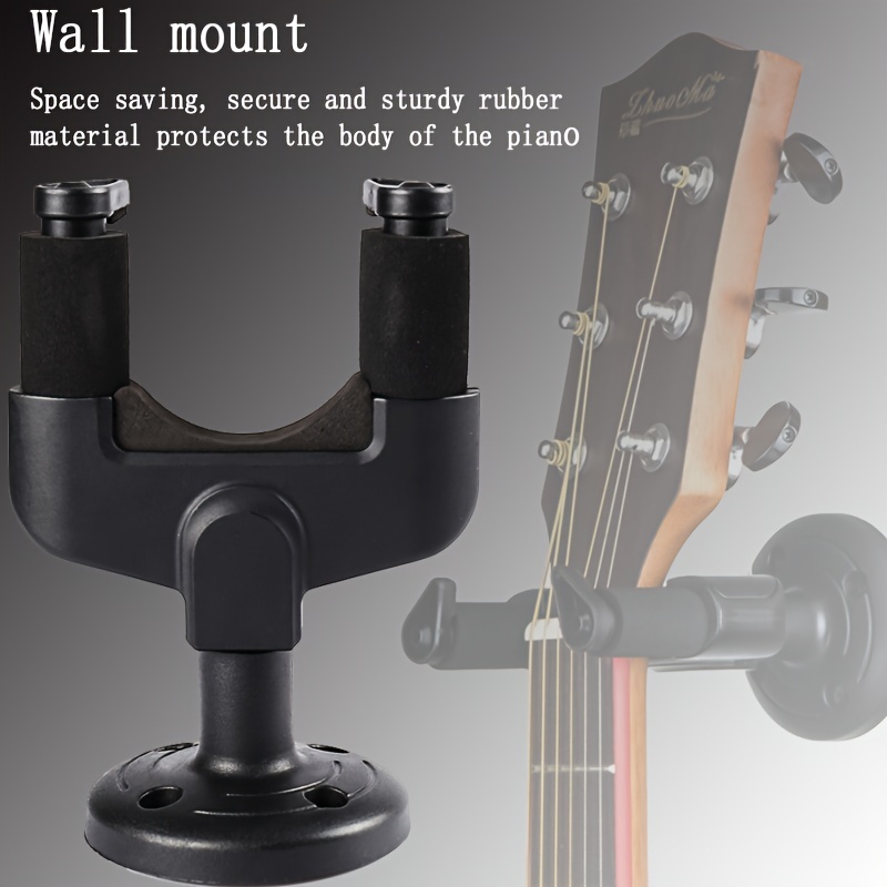 1pc Guitar Hanger Hook Wall Mount Bracket Rack Display Guitar Bass  Accessories Guitar Tuners Machine Securely Hang Your Guitar, Bass, Or  Violin With T
