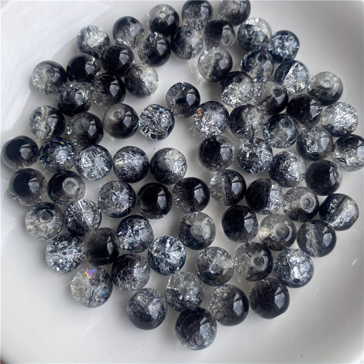 200-1000pcs 2/3/4mm Czech Glass Seed Beads Black White Loose Spacer Beads  For Diy Bracelet Necklace Small Business Jewelry Making Craft Supplies