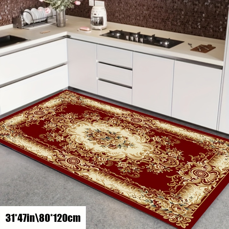 Imitation Cashmere Rugs Living Room Rugs: Soft Bedroom Rugs No Shed  Washable Farmhouse European Style Large Flowers Vintage Rugs For Kitchen  Restaurant Home Office Table Under Floor - Temu