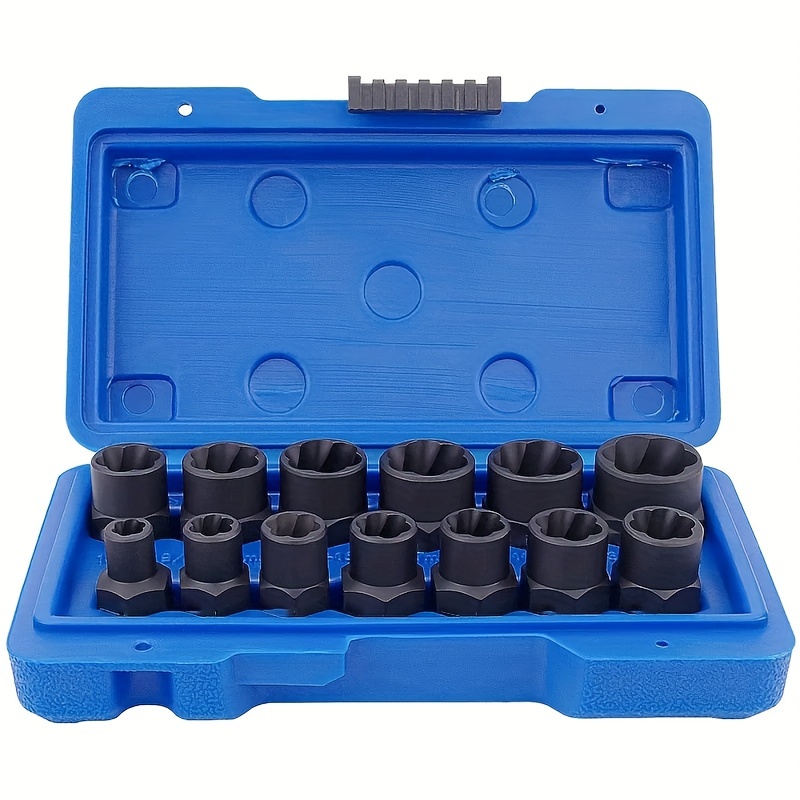 Extractor de tornillos de 5 piezas, juego de extractor de tornillos rotos,  kit de extractor de tornillos pelados, vástago hexagonal, dientes finos