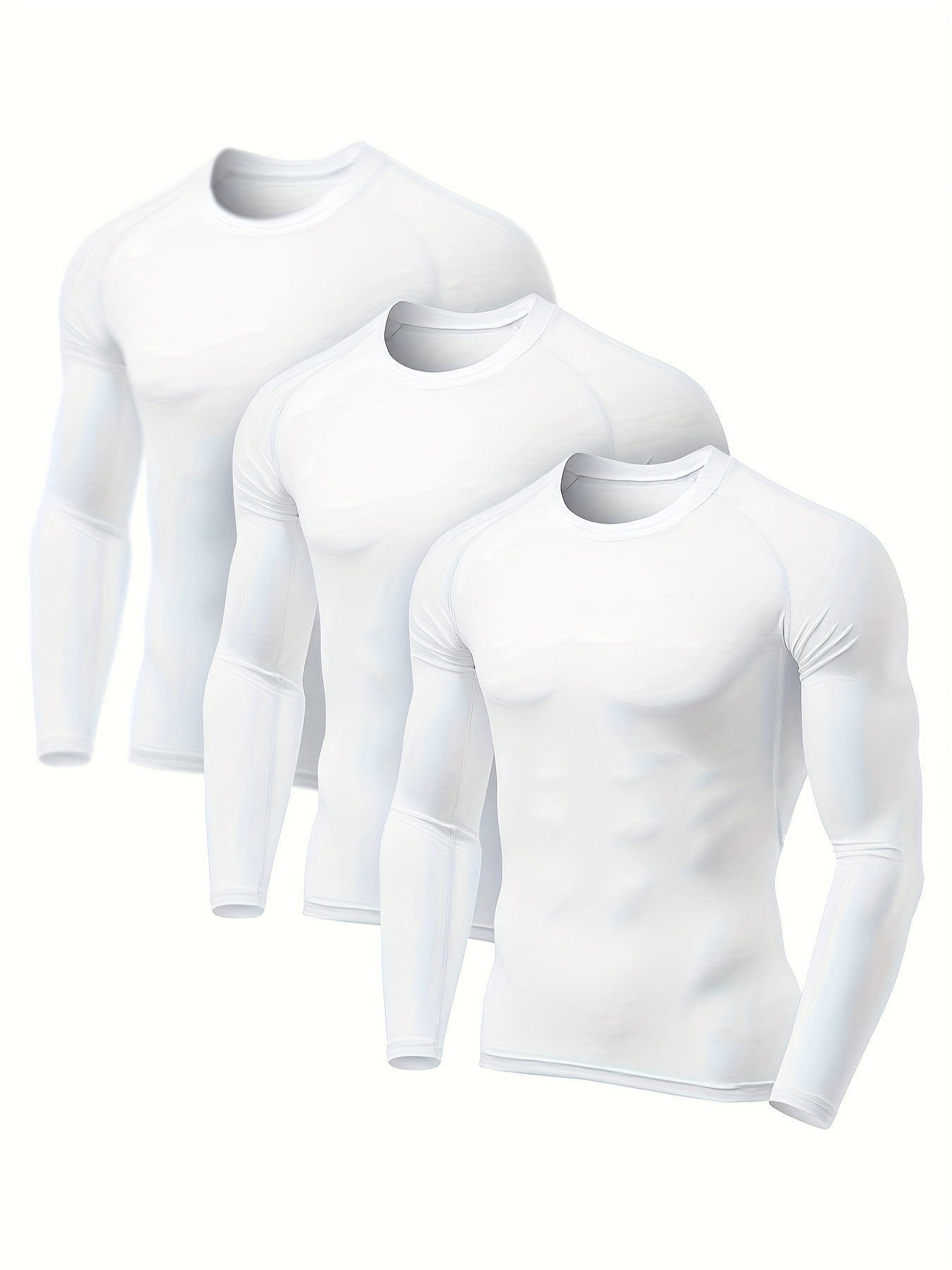 TSLA Paquete de 1 o 2 camisetas térmicas de compresión de manga larga para  hombre, camiseta de capa base atlética, camiseta de invierno para correr