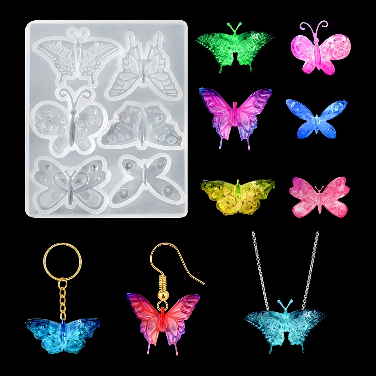 Beautiful Butterfly Silicone Mold-butterfly Resin Mold-butterfly Earrings  Mold-butterfly Necklace Jewelry Mold-diy Butterfly Pendant Mold 