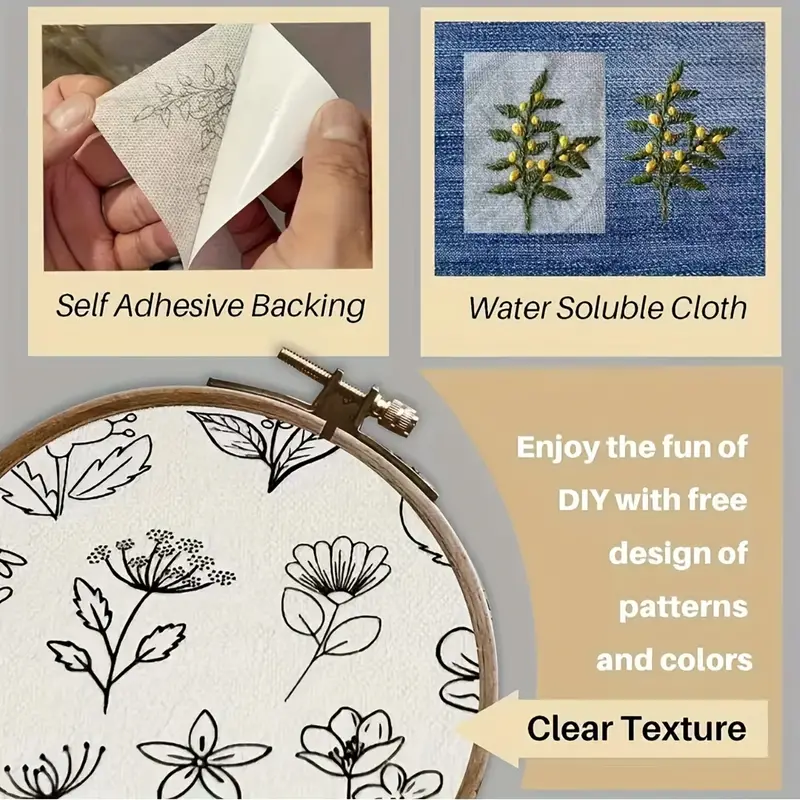 Water soluble Embroidery Stabilizers Pasted And Sewn With - Temu