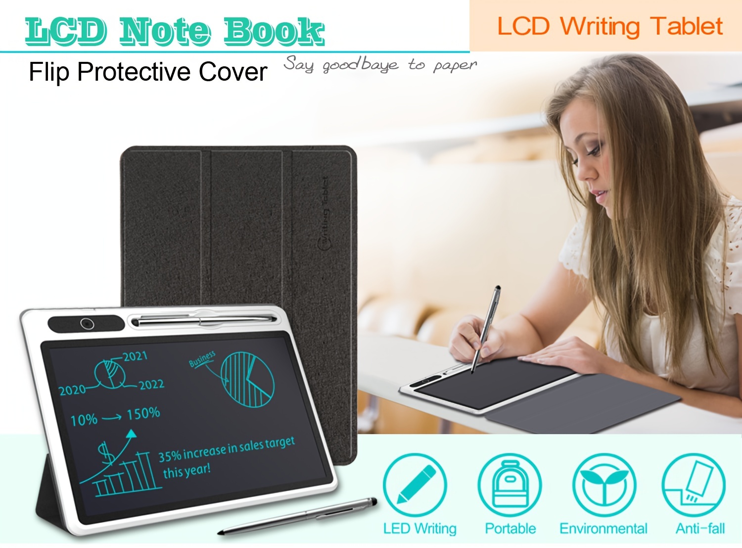 Tumtafa Magic Practice Copybook LCD Writing Tablet Ruff E-Notepad