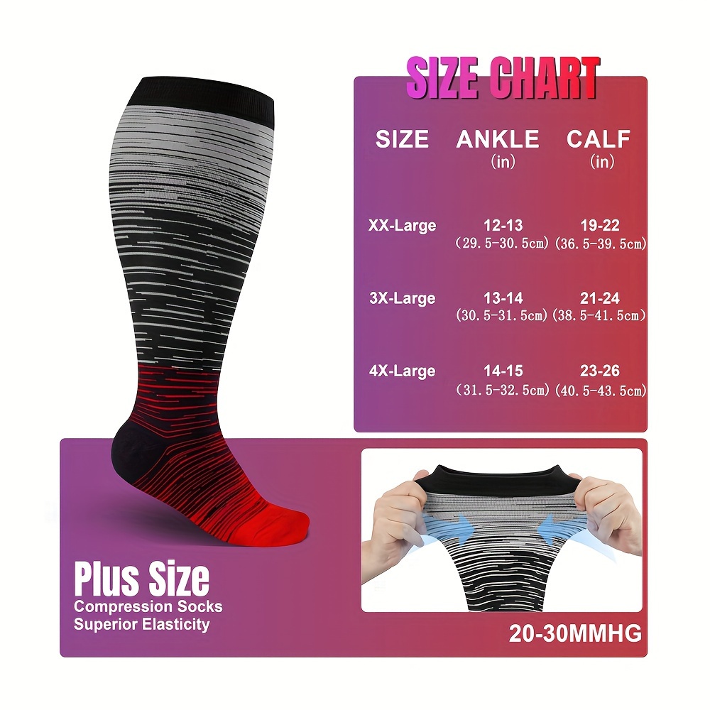  Bropite Plus Size Compression Socks Wide Calf For