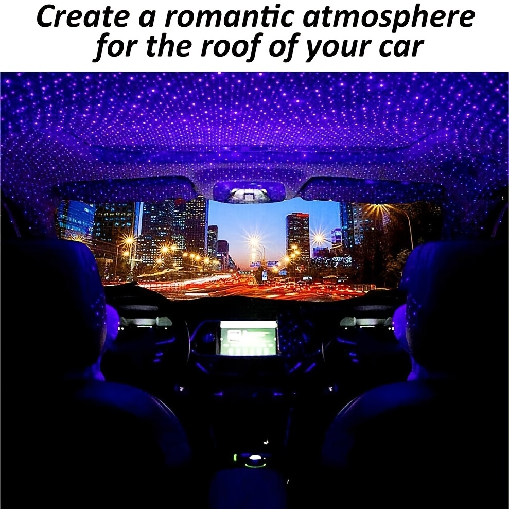 USB-Lampe Auto Schlafzimmer Dach Projektor Sternlicht - Rotes Licht Rot