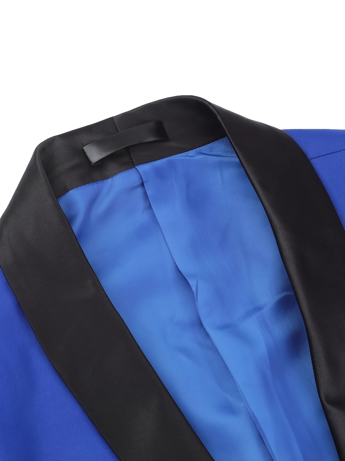 Royal Blue Blazer Black Pants Men's Suits For Wedding 2 Pieces