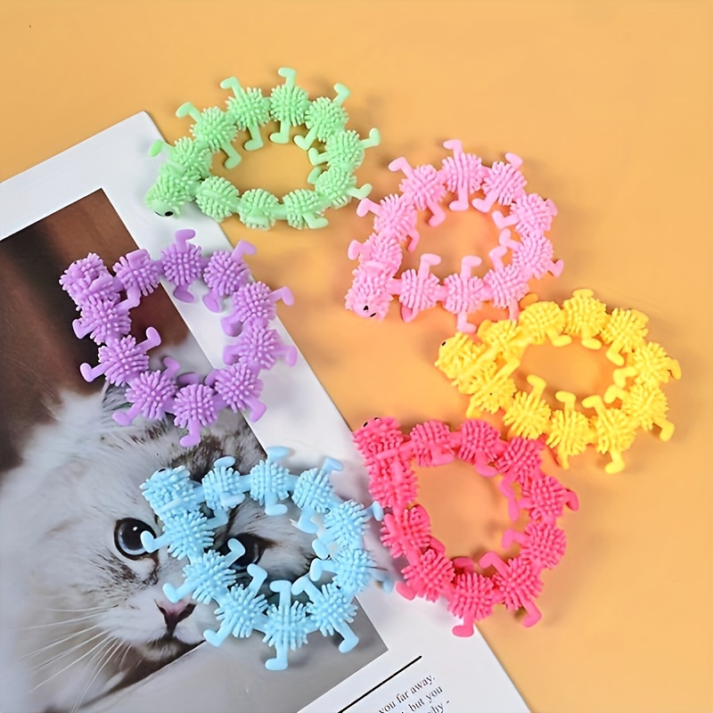 12PCS Funny Unicorn Pull Worm Noodle Fidget Toys Stretch String TPR Rope  Anti Stress Toys String Stress Relief Autism Vent Toy