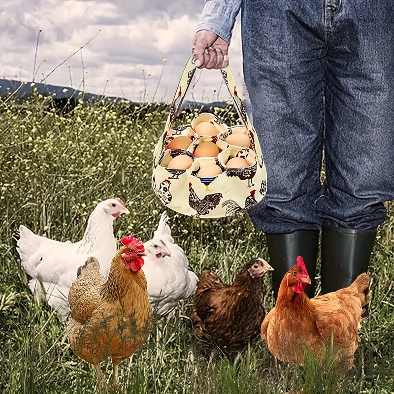 Egg Collection Bag Rooster Printed Egg Storage Bag Exquisite - Temu