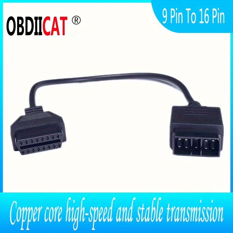 OBD2 9 Pin To 16Pin Scanner Connector Adapter Cable Diagnostic Tool For  SUBARU