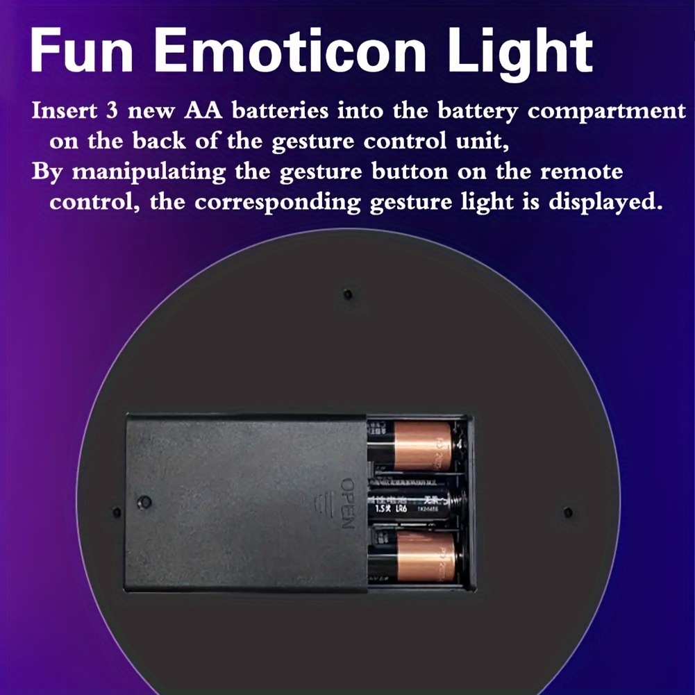 Funny Car Led Fun Expression Light Car Finger Light Remote - Temu