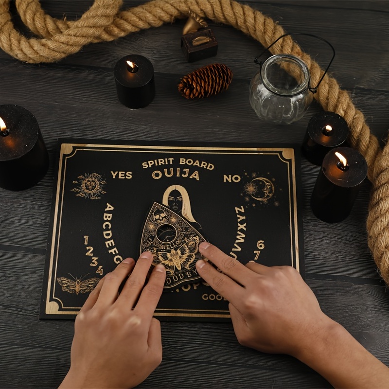 Ensemble de planche Ouija en bois avec Planchette, fait à la main