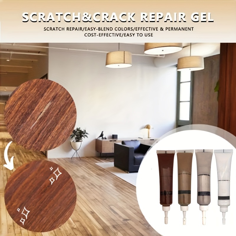 Hardwood Floor Repair Kit - 24 Pcs laminate vinyl wood floor furniture  repair kit with 11 Colors Repair Wax Sticks, Restore Any Scratches, Cracks