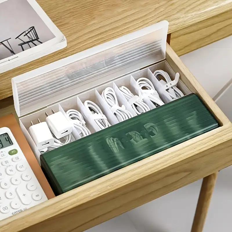 Desktop Cable Management Box Organize And Store Power Cords - Temu
