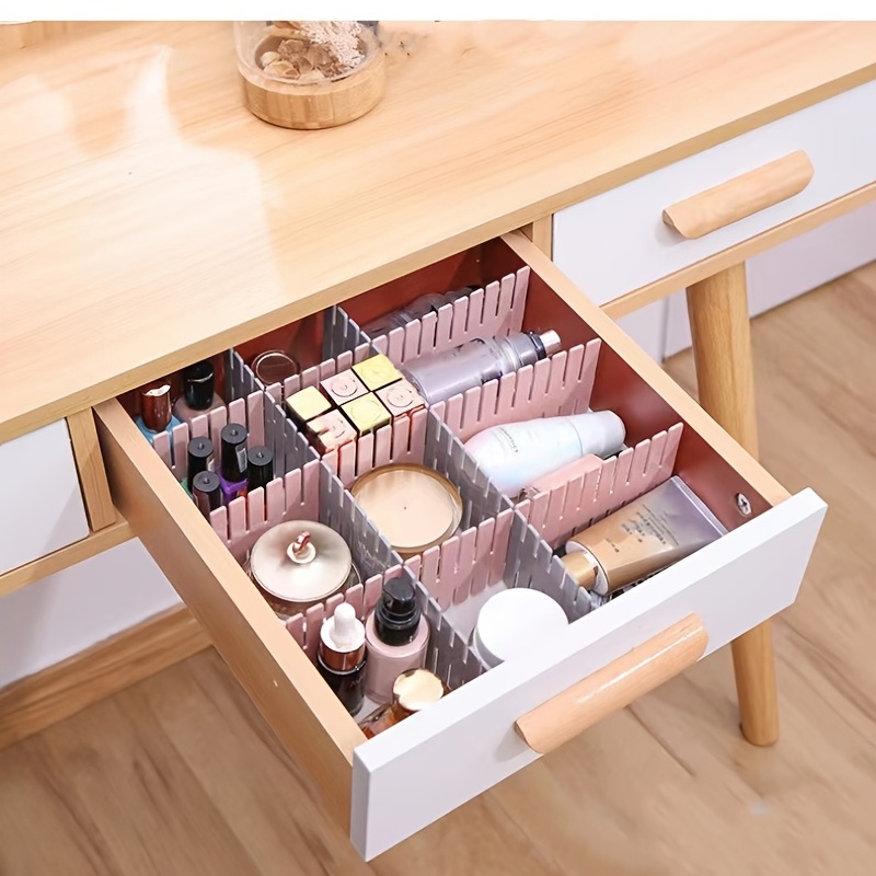 8 PCS Adjustable Drawer Dividers Organizer For Underwear Socks Belt