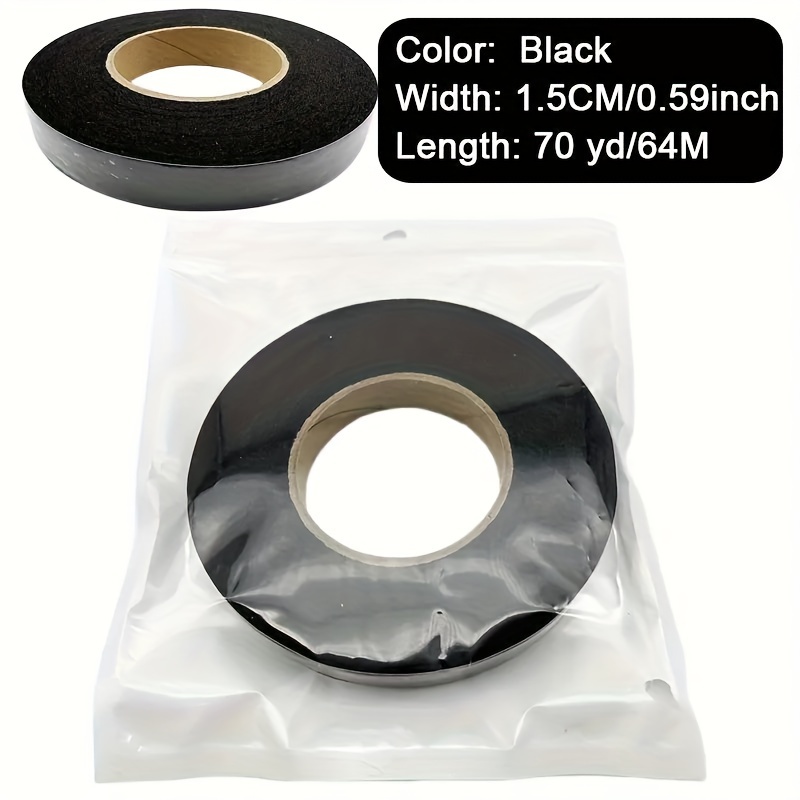 BMIROAMDFE Cinta de fusión de tela para dobladillo, cinta para planchar sin  coser, 3/4 pulgadas, color negro/1 pulgada blanca (cada 70 yardas), cinta