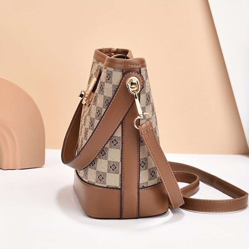 Women's Monogram Print Bucket Bag