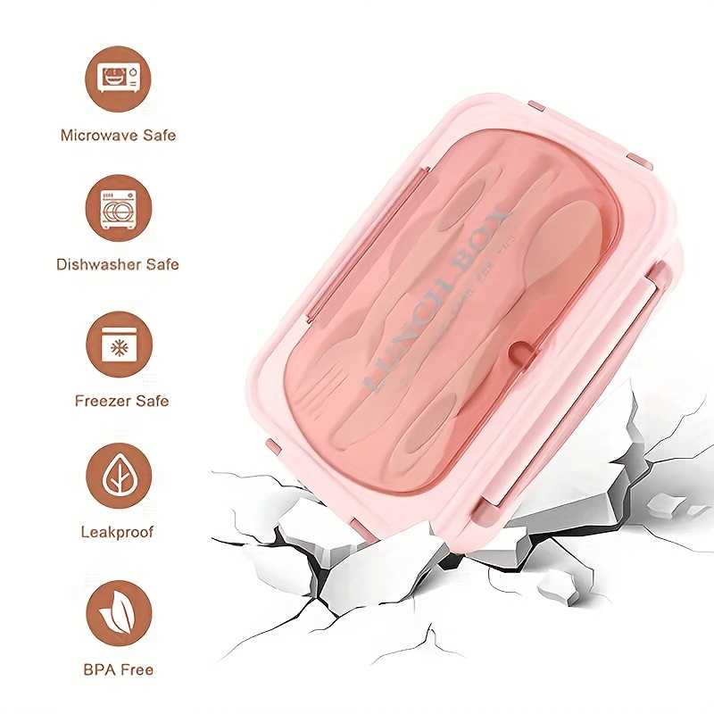 Bento Box, Outdoor Lunch Box, School Office Food Container Storage,  Portable Lunch Box With Cutlery, Apartment Essentials, College Dorm  Essentials, Back To School Supplies, Home Office Travel Accessories - Temu