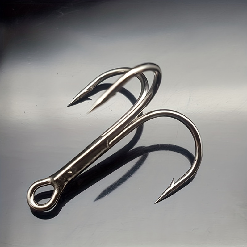 High Carbon Steel Barbed Treble Hooks Perfect Fishing - Temu Canada