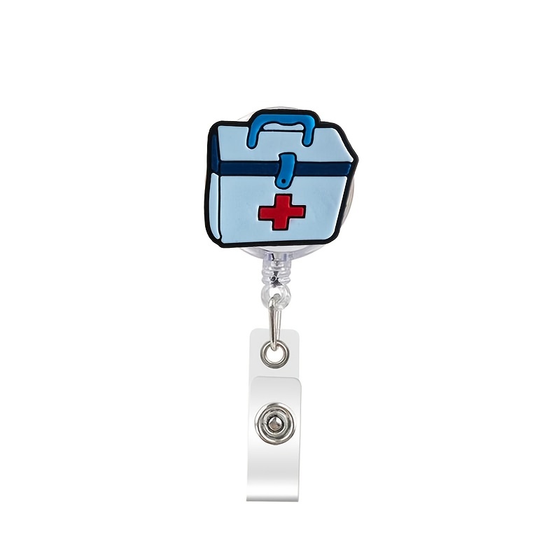 1pc Nurse Badge Reels, Medical Retractable Badge Reels Cute Nursing ID Badge Reels Holder for Nurses Doctor Medical Health Hospital Office Worker