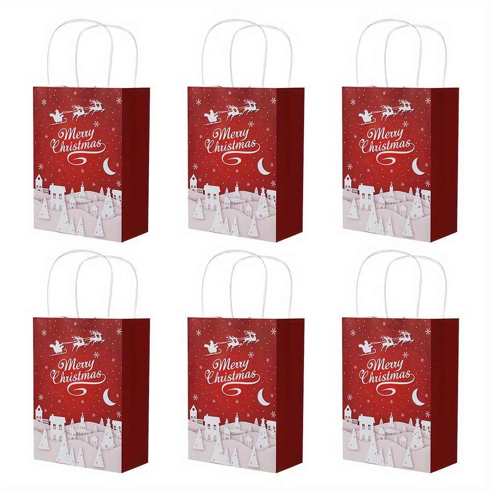 Christmas Gift Bags With Tissue Paper Merry Christmas - Temu