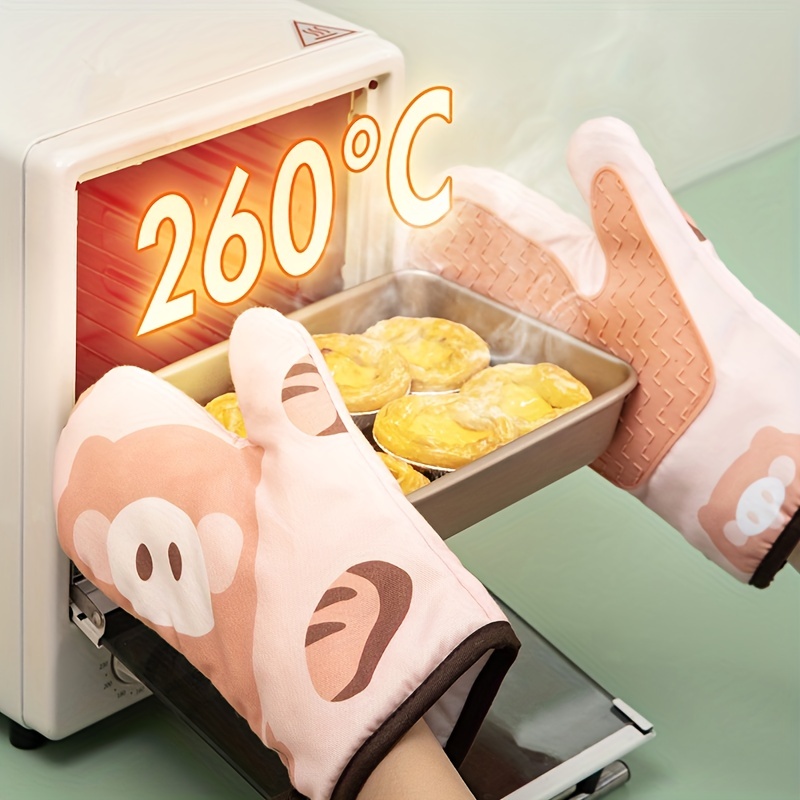 Thickened Silicone Oven Mitts Food Grade High Temperature - Temu