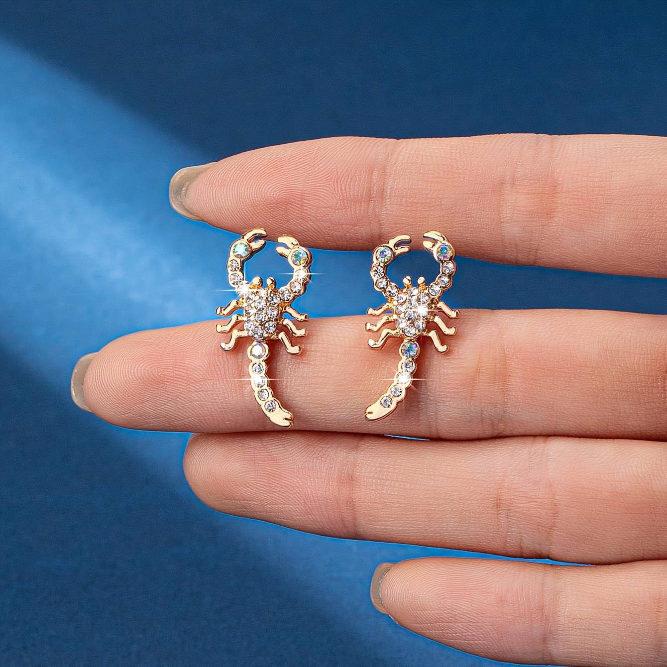 2pcs/set Sparkling Inlaid Multicolor Rhinestones Cartoon Design Suitable For Women's Valentine's Day Gift And Wear