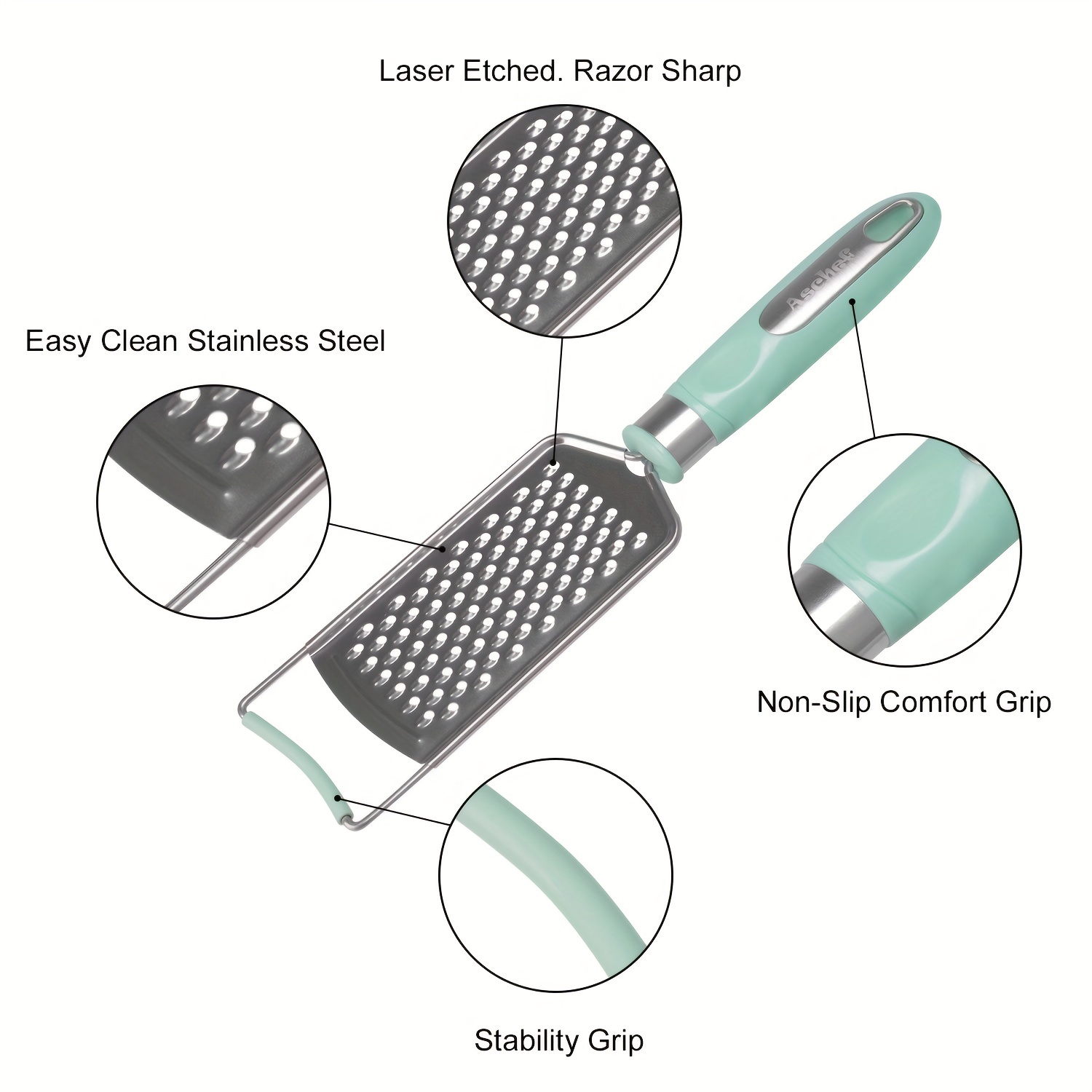 Stainless Steel Cheese Grater Set Peeler & Slicer With Comfortable Grip  Multiuse