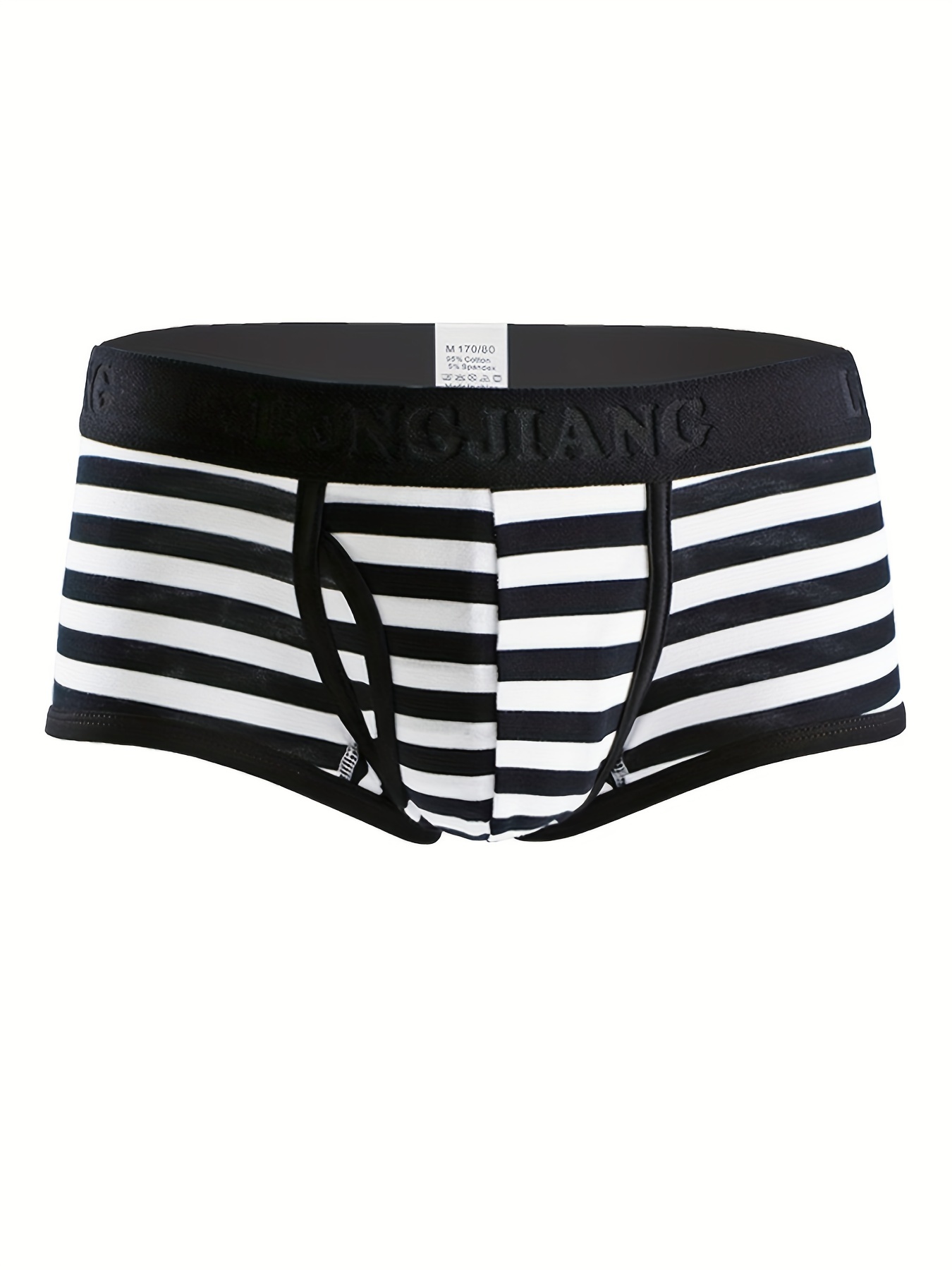 Men's Underwear Fly Fashion Striped Cotton Breathable Comfy - Temu