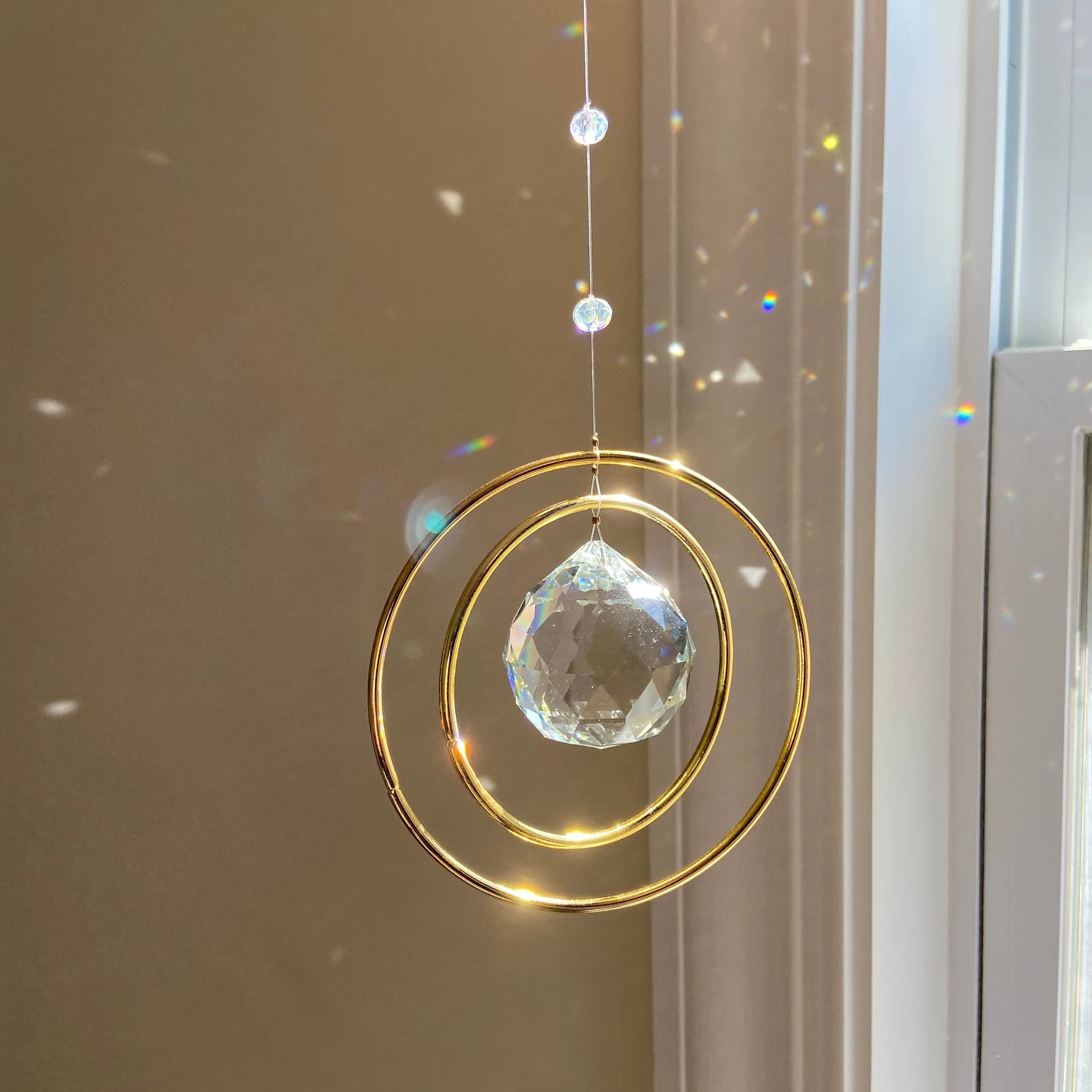 TEMU 1pc Window Hanging Rainbow Sun , Glass Ball Prism Sun Hanging Ornament Hanging Decoration
