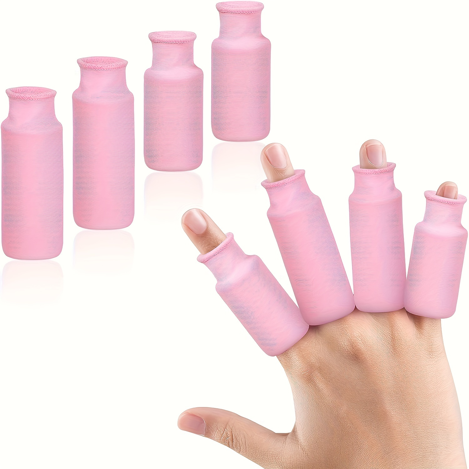 Benda per mano con protezione per le dita in gel di silicone da 10  pezzi/set per la protezione del pollice