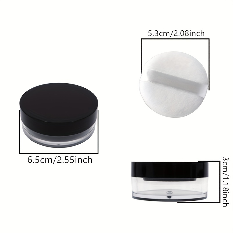 Plastic Powder Subpackage Package Bottle Reusable Empty Loose Powder  Container With Makeup Puff Beauty Containers For Eye Cream Deposit Cosmetic  Containers - Temu