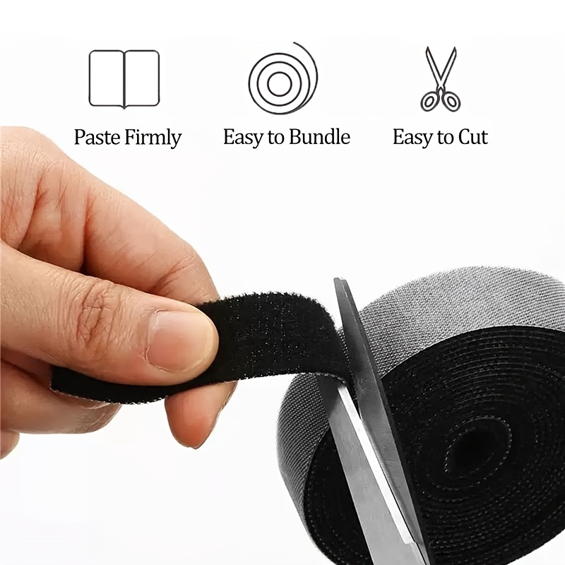 5Meter/Roll Reusable Cable Straps Cable Ties Self-adhesive Hook-and-loop  Nylon Fastening Tape Hook Straps Wire Organizer