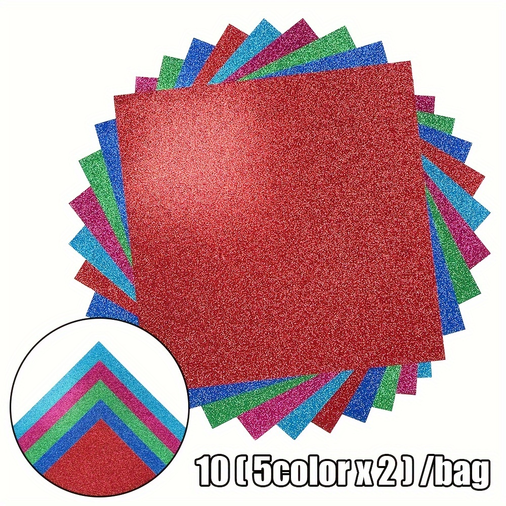  Glitter Cardstock Paper, 60 Sheets 20 Colors, Colored