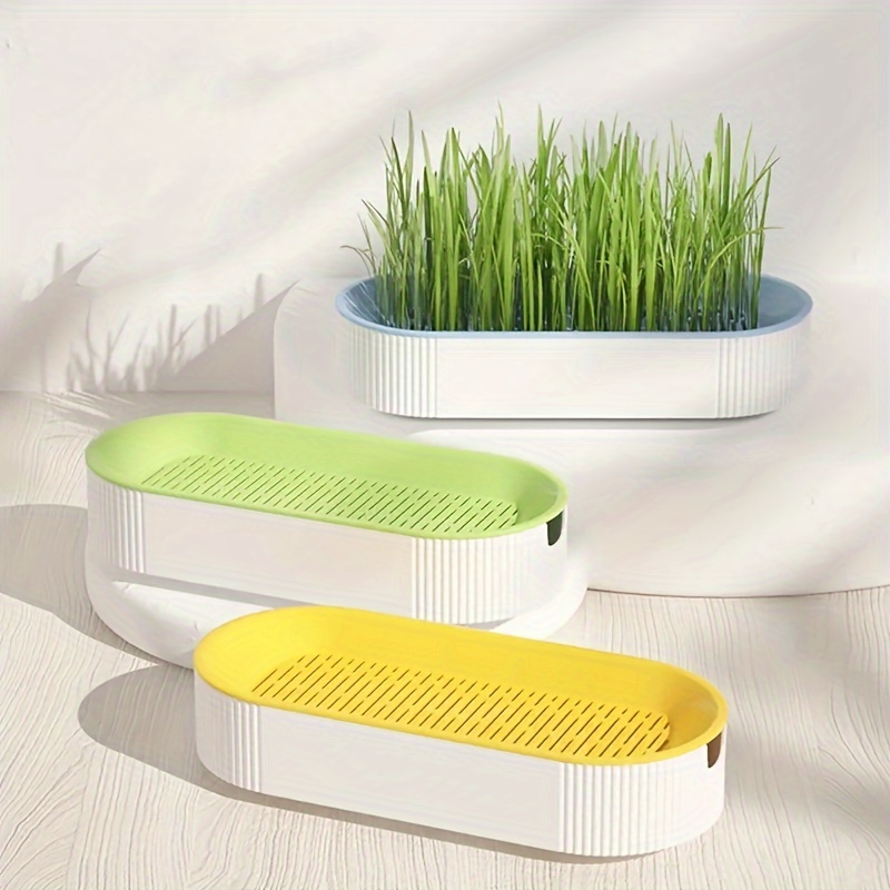

(without Seeds) Cat Grass Planting Box, Planting Hydroponics Box, Garden Seed Sprouter Tray, Seed Sprouting Trays Set