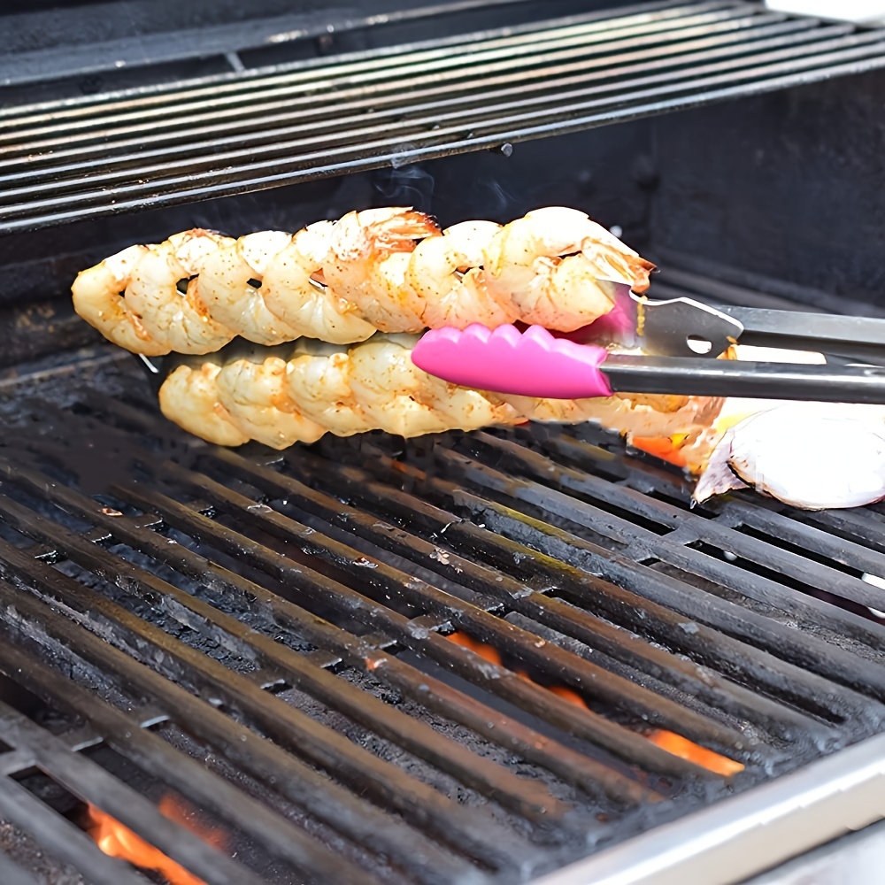 2 4pcs stainless steel bbq skewers fish bone shaped grill skewers for beef chicken vegetables shrimp durable metal barbecue accessories for grilling bbq accessories kitchen utensils sleek metallic     metal Product details 5