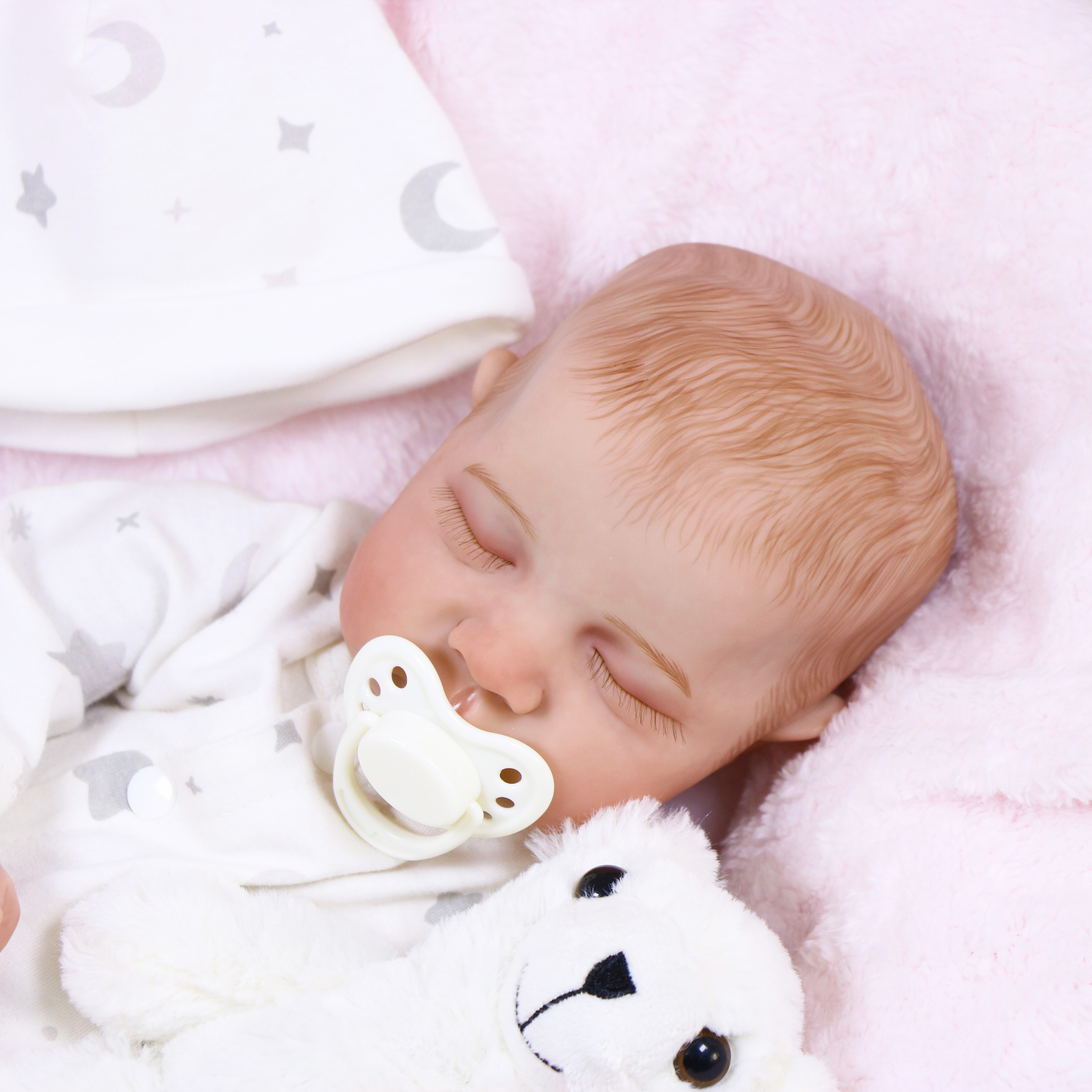 LSGOC Reborn Baby Dolls Lifelike Reborn Sleeping Baby Boy Doll 18 inch  Washable Realistic Newborn Baby Dolls