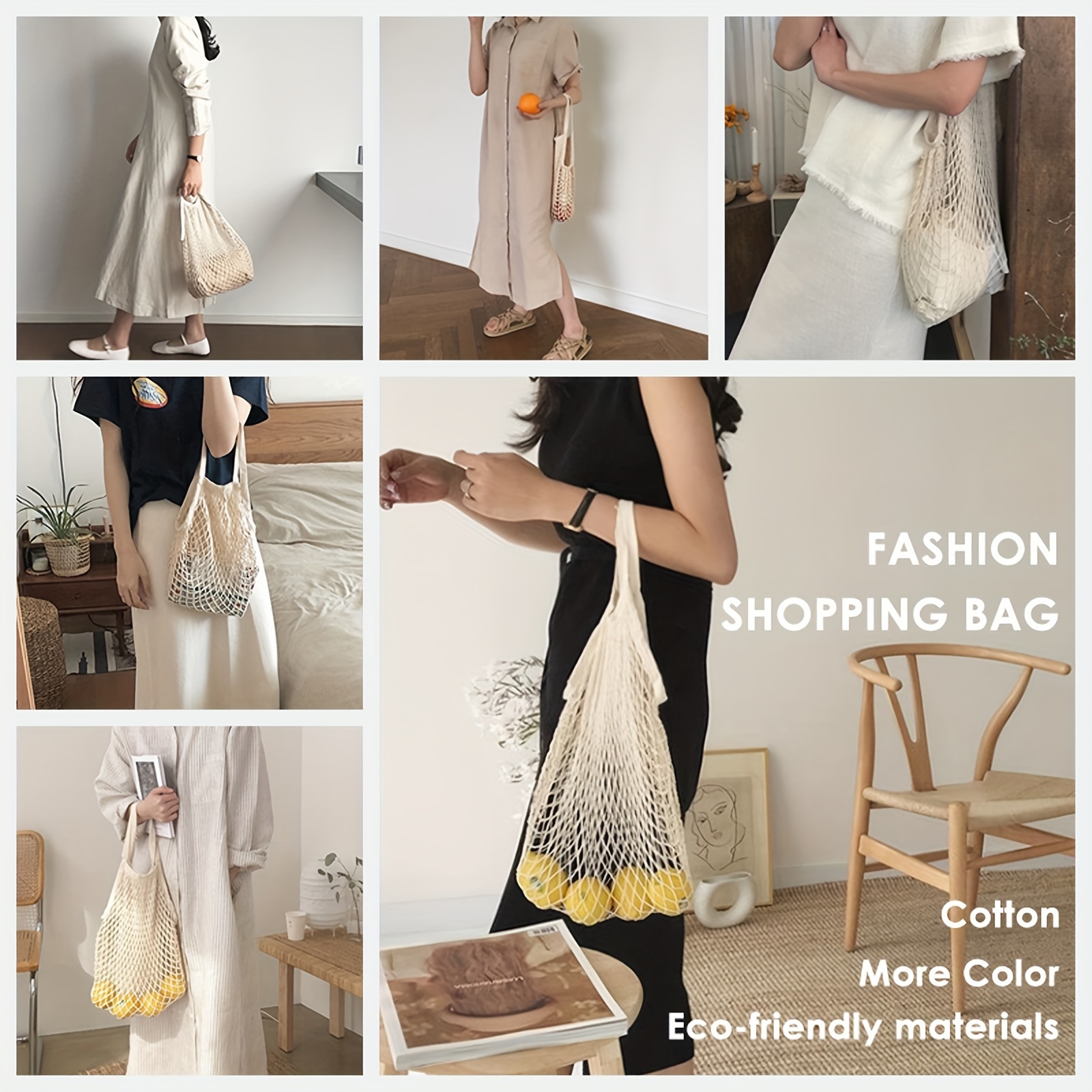 Reusable Produce Bag Mesh Bag Environmental Friendly Shopping Bag Large Capacity
