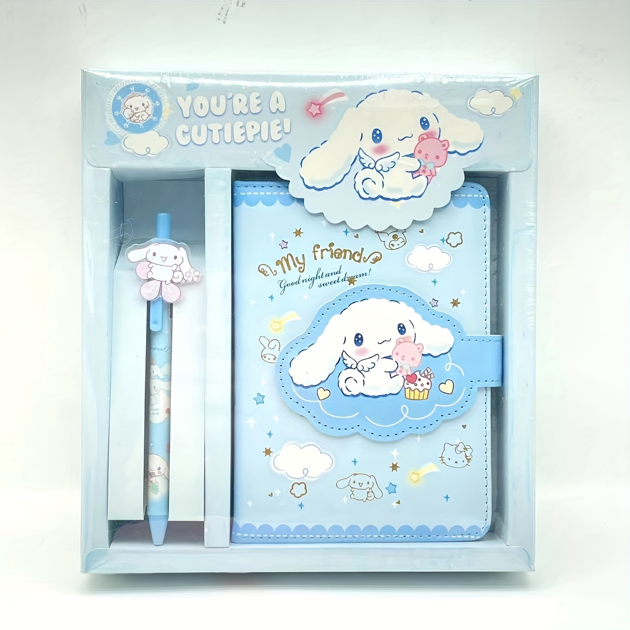 Sanrio Notebook Gel Pen Hellokitty Cinnamoroll Notepad Daily Weekly Agenda  Planner Notebook Stationery Set Office School Supplie