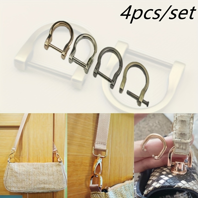 4PCS 45mm Heavy Duty D Ring D-ring , Metal D Rings,bag Purse D-rings  Buckles,seamless Metal D Ring for Hardware Bags 