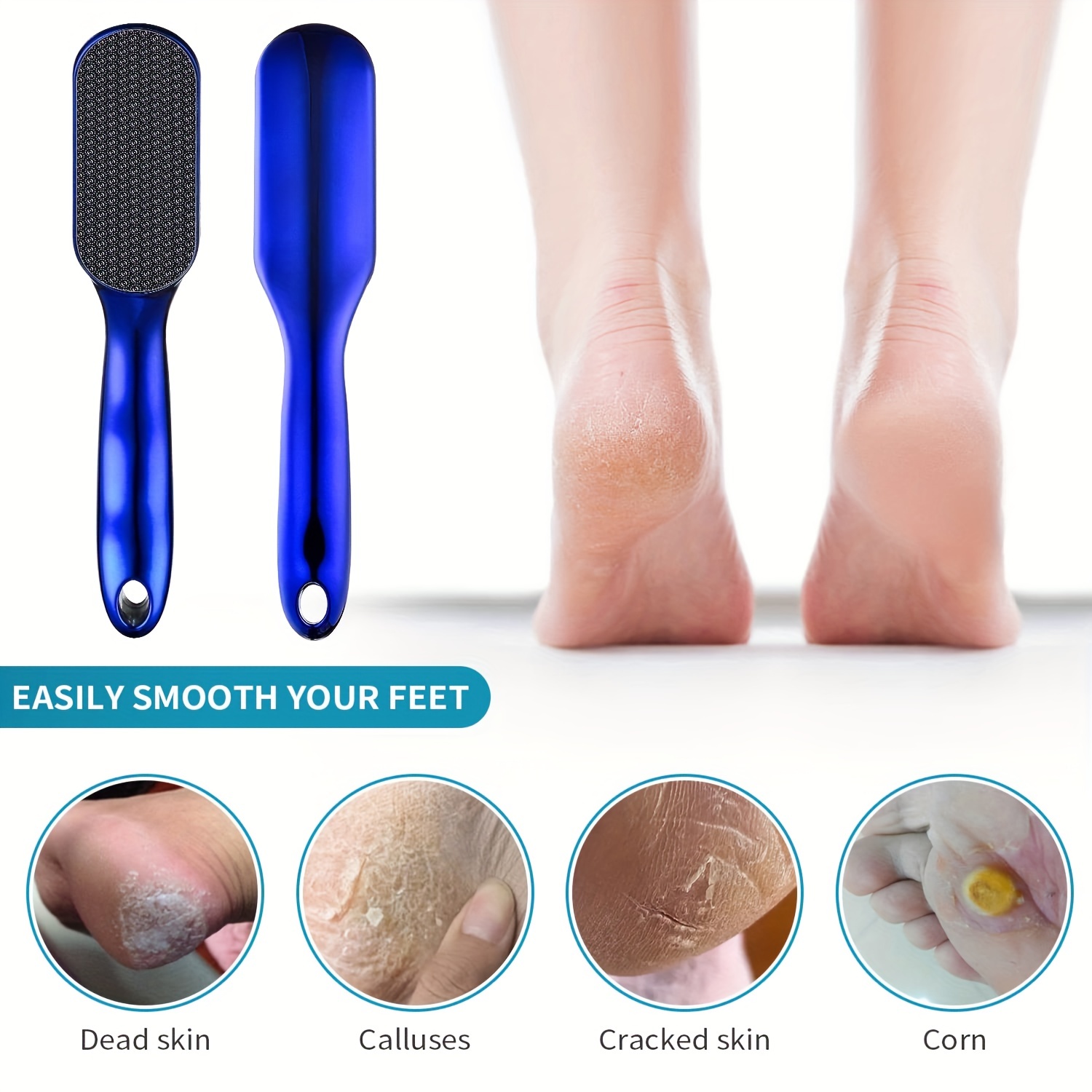 Foot File Callus Remover - Glass Foot Scrubber Heel Scraper For