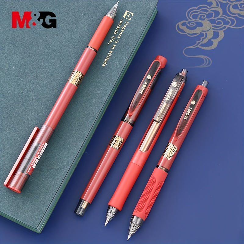 M g Black/red/blue Retractable Gel Pen Student Signature Pen - Temu