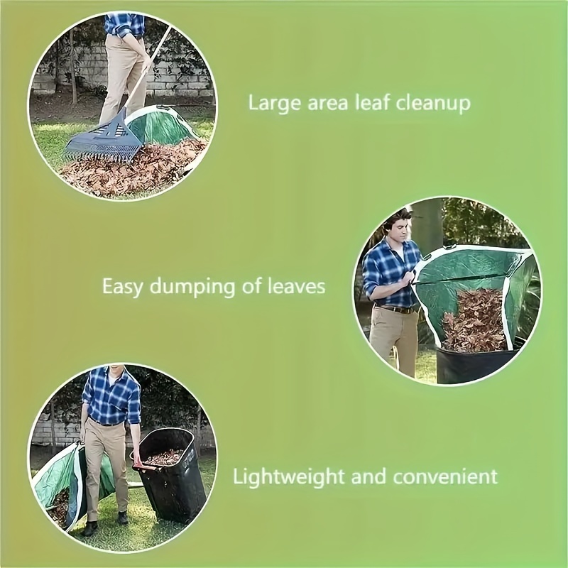 Lawn Bag Funnel and Chute For Easy Raking Leaves Into Leaf Bags