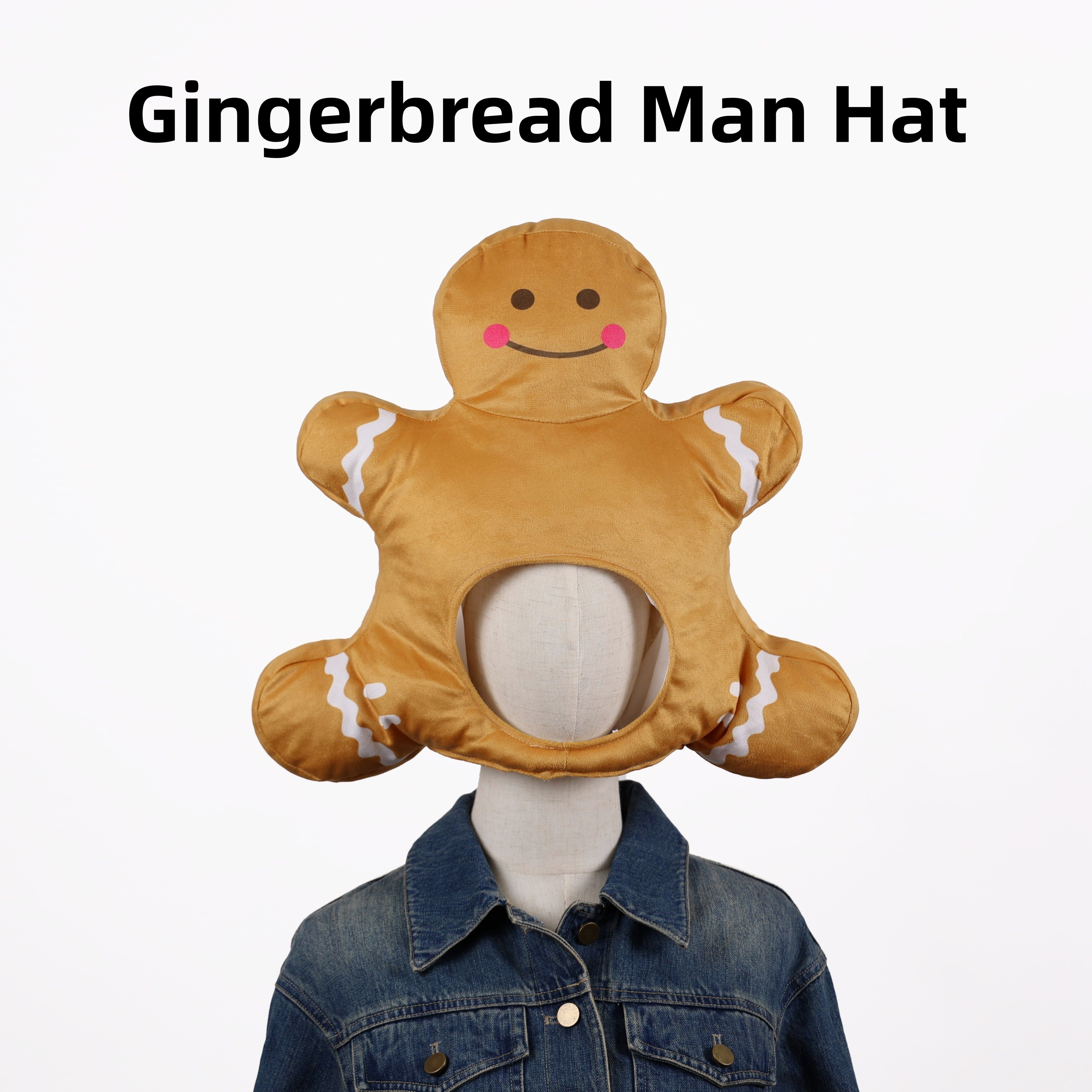 Christmas Gingerbread Man Hat Cute Cartoon Doll Headwear - Temu