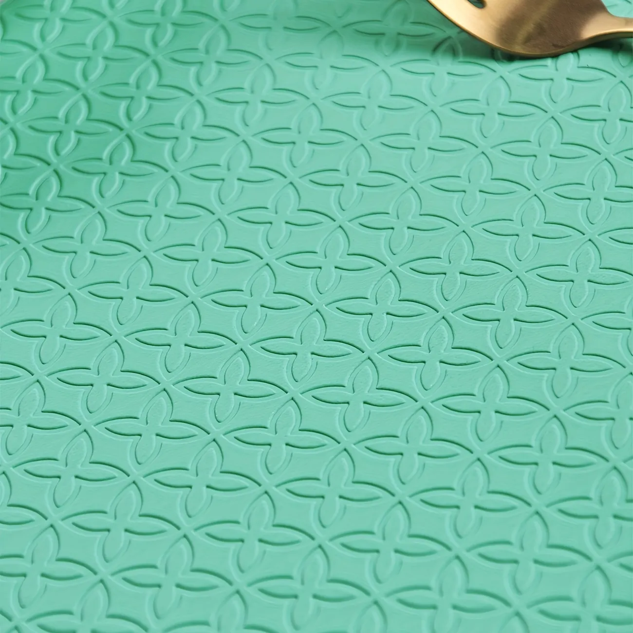 Terracota Floral Embossed Faux Leather Sheets PVC Faux 